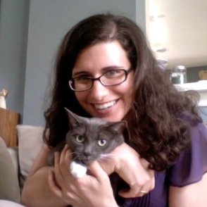 An "Usie" of my cat and I using photobooth on my Macbook.